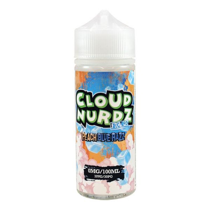 Cloud Nurdz Peach Blue Razz Iced 100ml Short Fill