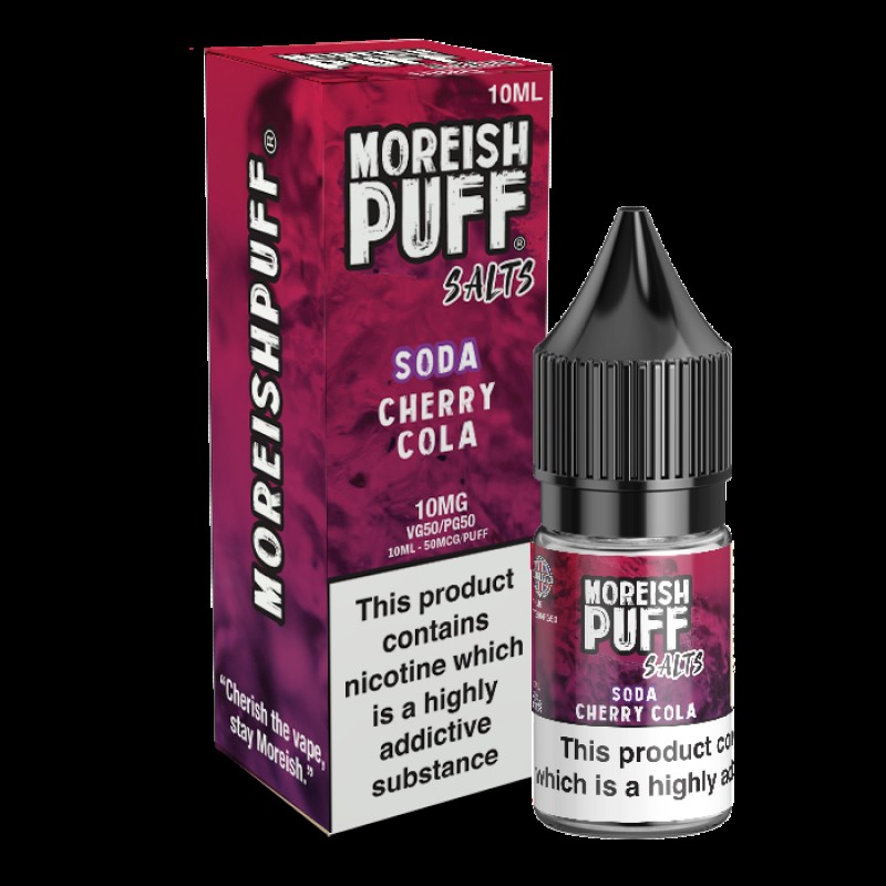 Moreish Puff Salts Cherry Cola Soda 10ml Nic Salt