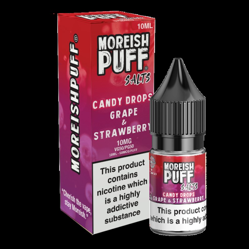 Moreish Puff Salts Grape & Strawberry Candy Dr...