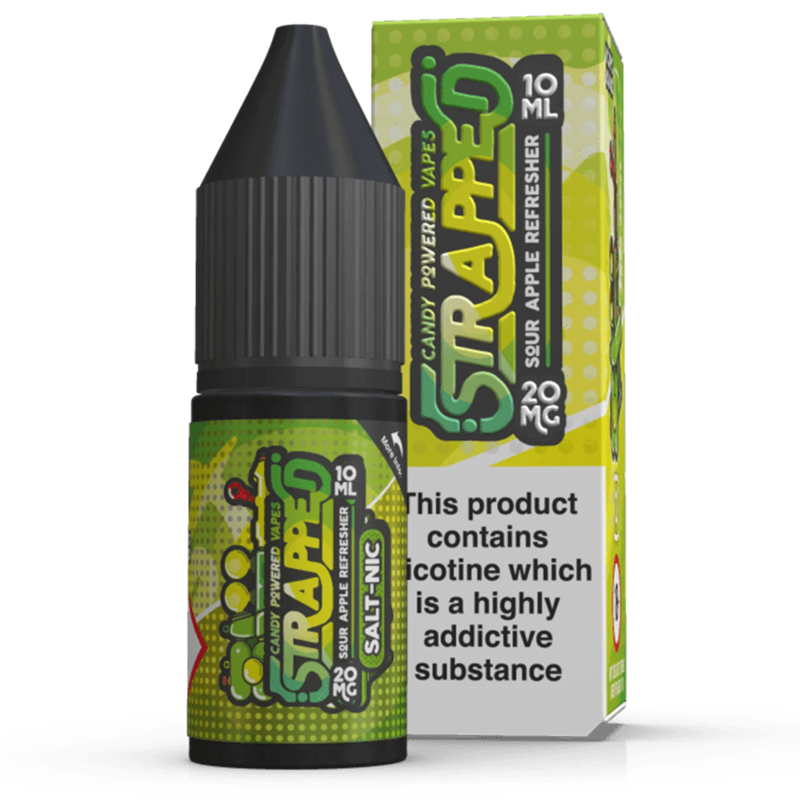 Sour Apple Refresher Nic Salt by Strapped 10ml