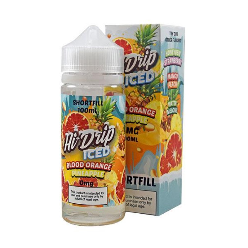 Hi Drip Iced Blood Orange Pineapple 0mg 100ml Shor...