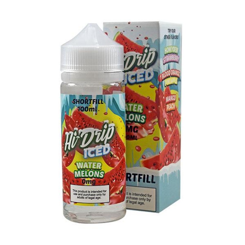 Hi Drip Iced Water Melons 0mg 100ml Short Fill E-L...