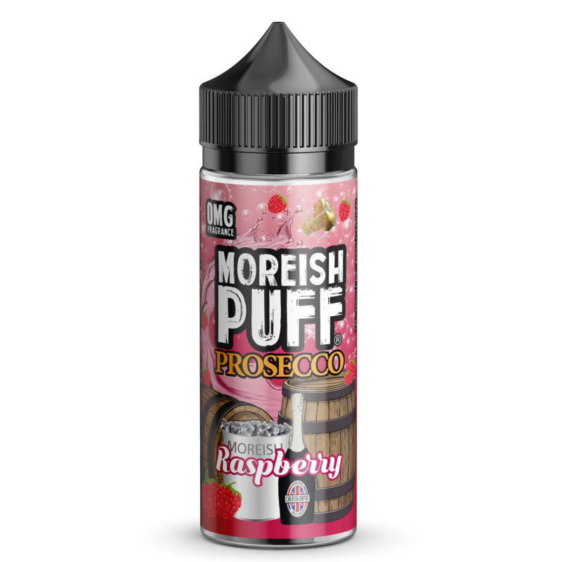 Moreish Puff Prosecco Raspberry 0mg 100ml Short Fi...