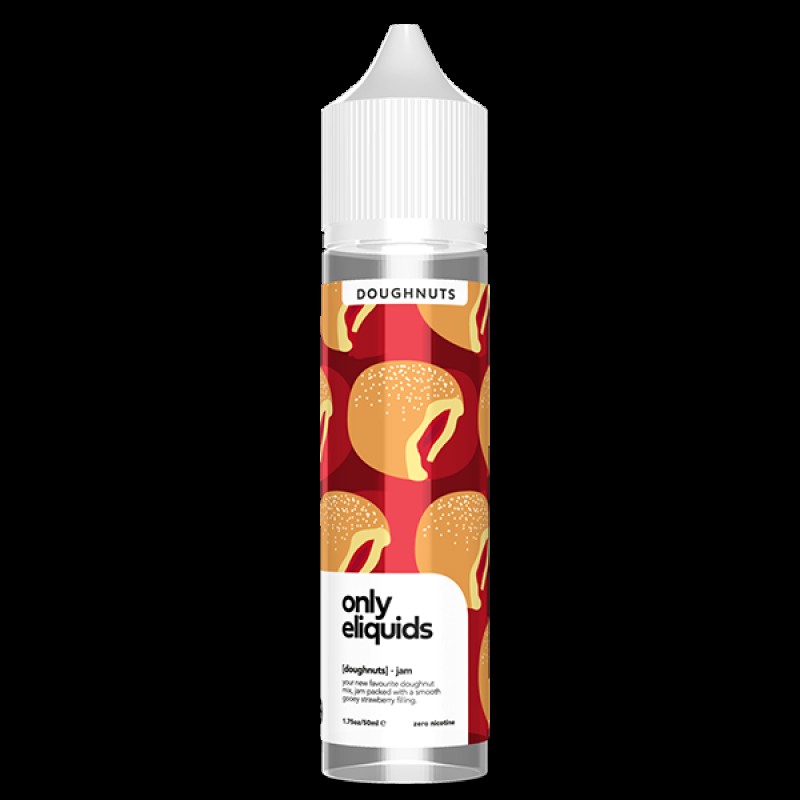 Only E-Liquids Doughnuts: Jam 0mg 50ml Short Fill ...