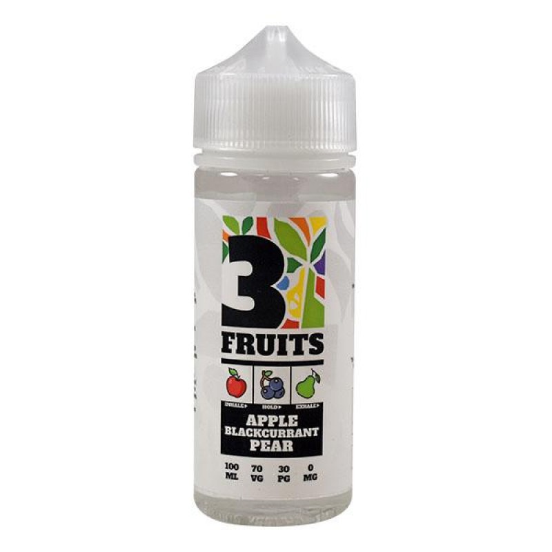 3 Fruits Apple Blackcurrant Pear 0mg 100ml Short Fill E-Liquid