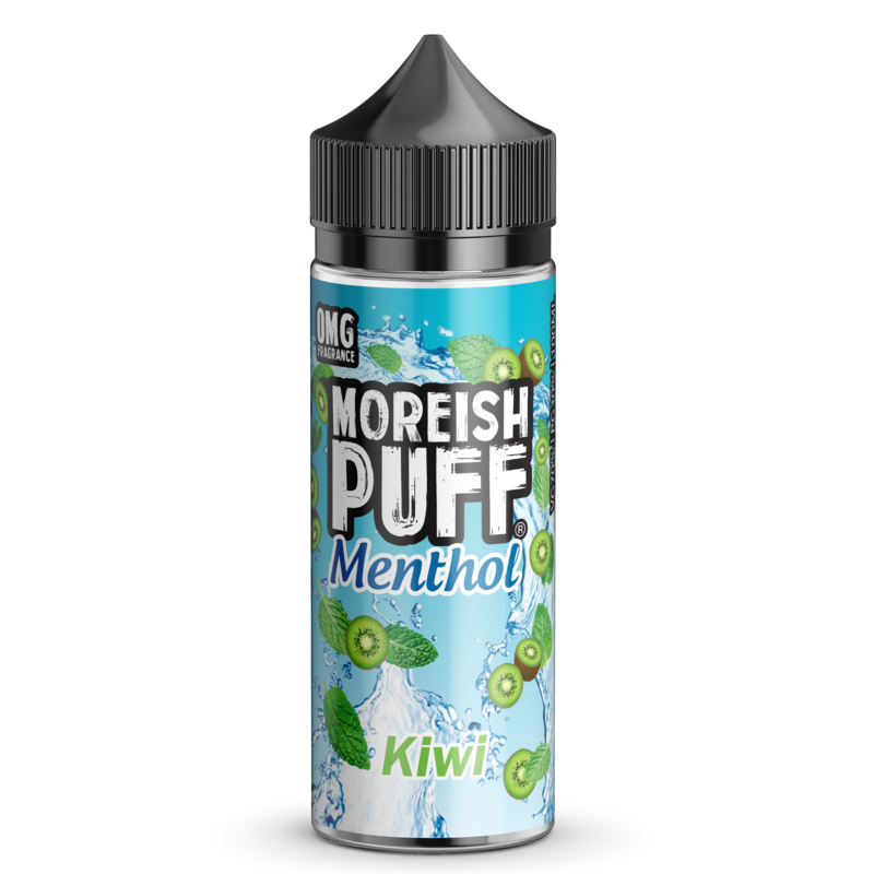 Moreish Puff Menthol Kiwi 0mg 100ml Short Fill E-L...