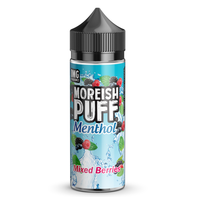 Moreish Puff Menthol Mixed Berries 0mg 100ml Short...