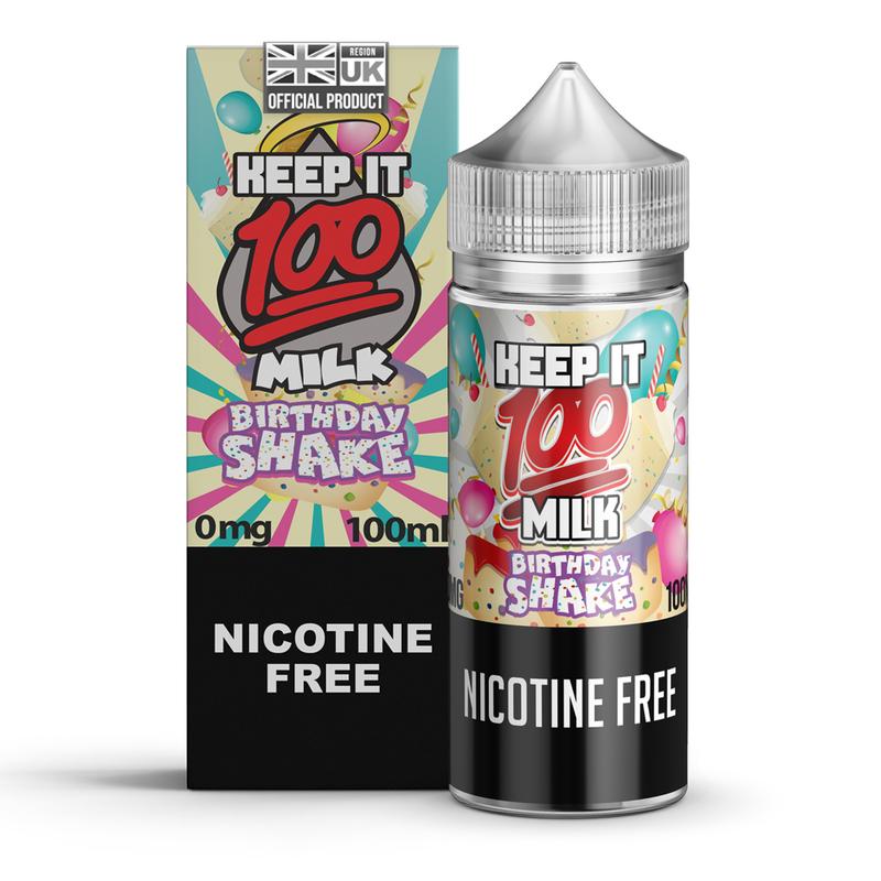 Keep It 100 Milk Birthday Shake E-Liquid 100ml Sho...