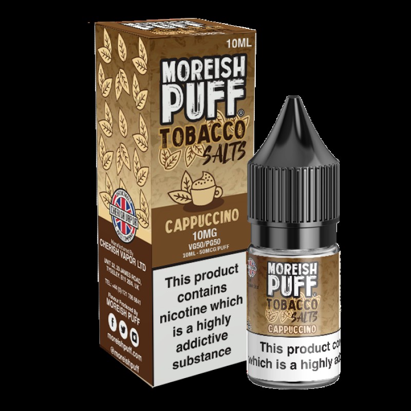 Moreish Puff Salts Cappuccino Tobacco 10ml Nic Sal...