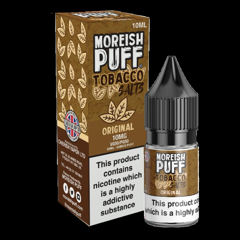 Moreish Puff Salts Original Tobacco 10ml Nic Salt