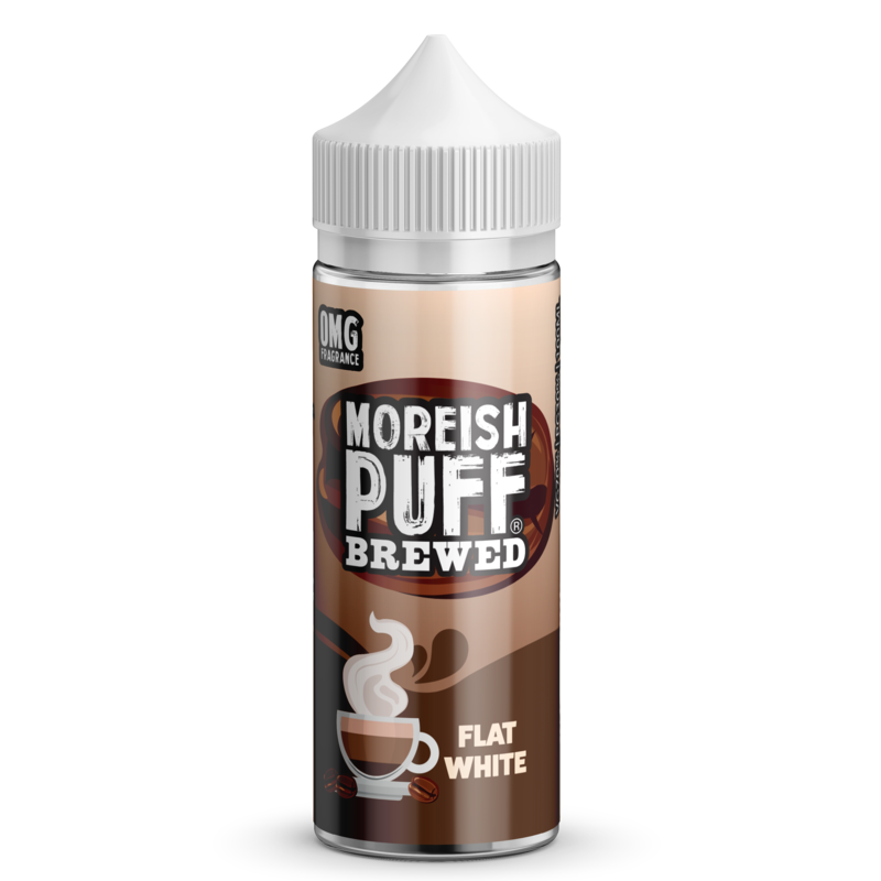 Moreish Puff Brewed Flat White 0mg 100ml Short Fil...