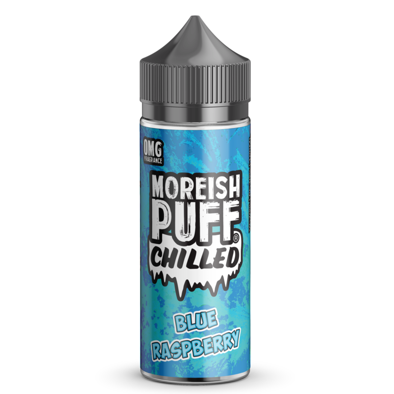 Moreish Puff Chilled Blue Raspberry 0mg 100ml Shor...