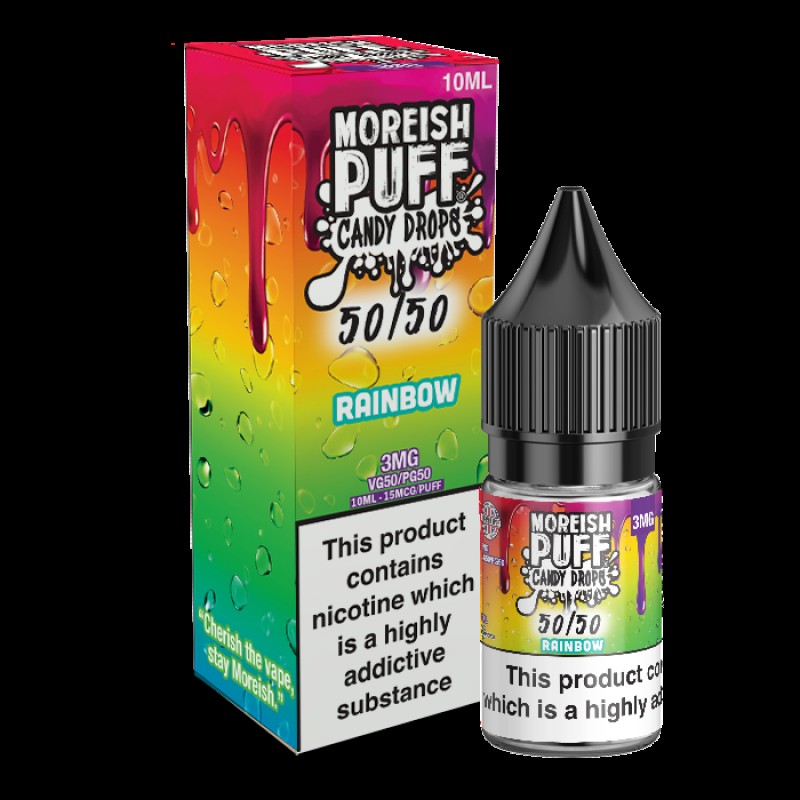 Moreish Puff Candy Drops 50/50: Rainbow Candy Drop...