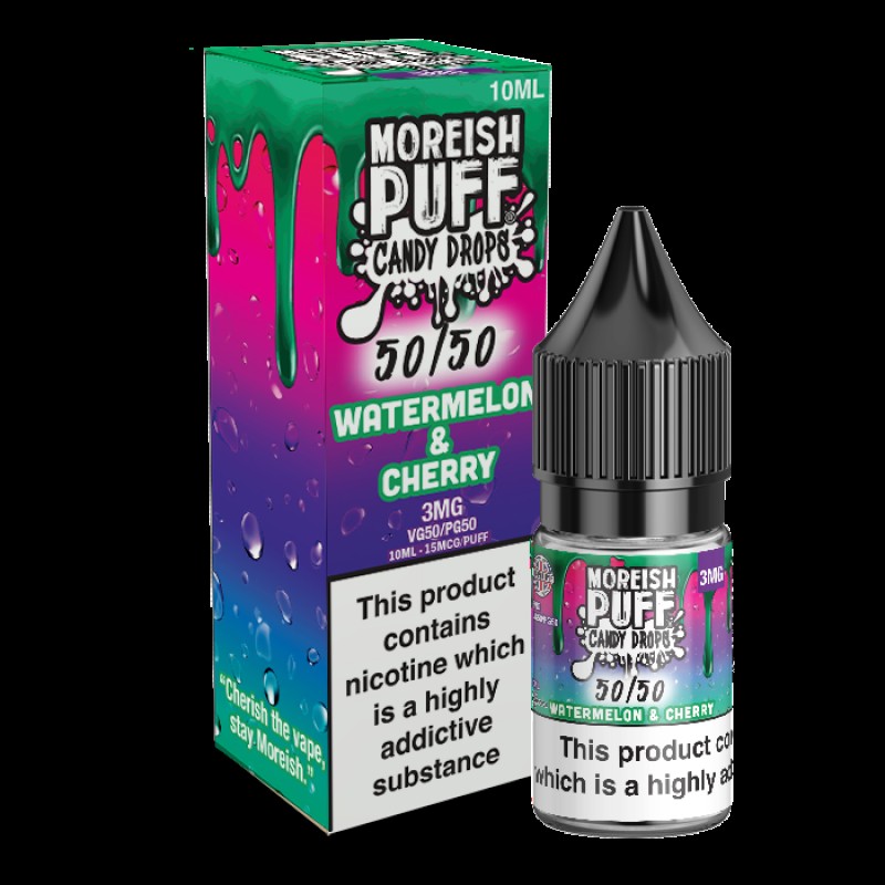 Moreish Puff Candy Drops 50/50: Watermelon and Che...