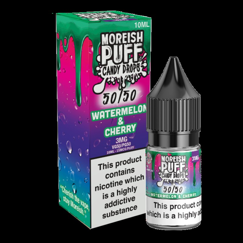 Moreish Puff Candy Drops 50/50: Watermelon and Che...