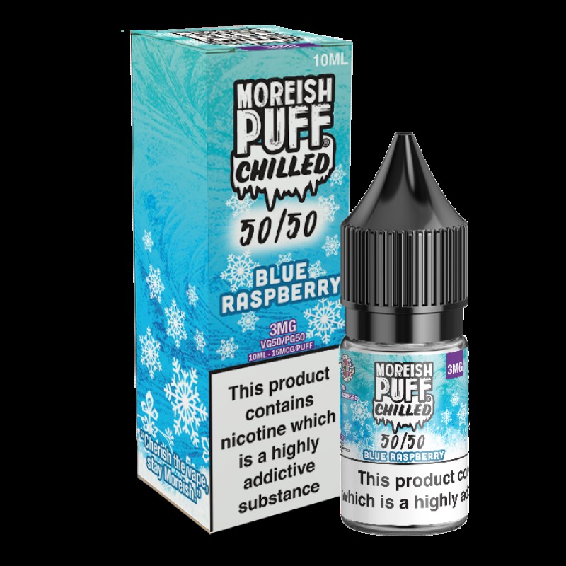 Moreish Puff Chilled 50/50: Blue Raspberry Chilled...