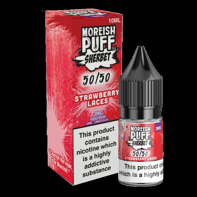 Moreish Puff Sherbet 50/50: Strawberry Laces Sherb...