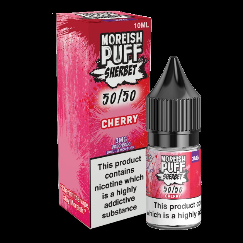 Moreish Puff Sherbet 50/50: Cherry Sherbet 10ml E-...