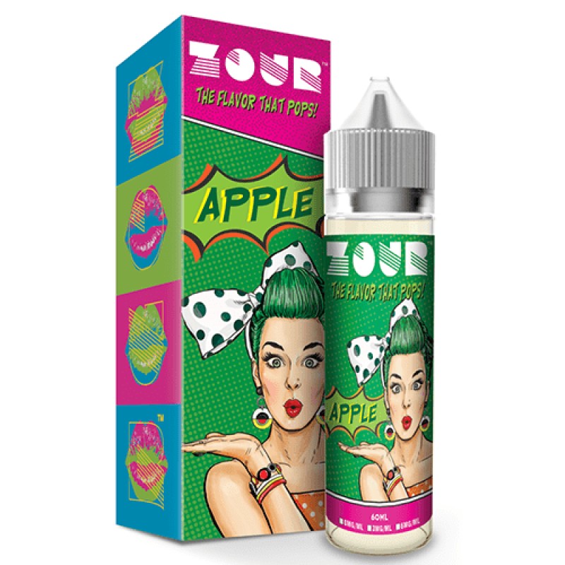 Zour E-liquid Apple 0mg Short Fill - 50ml