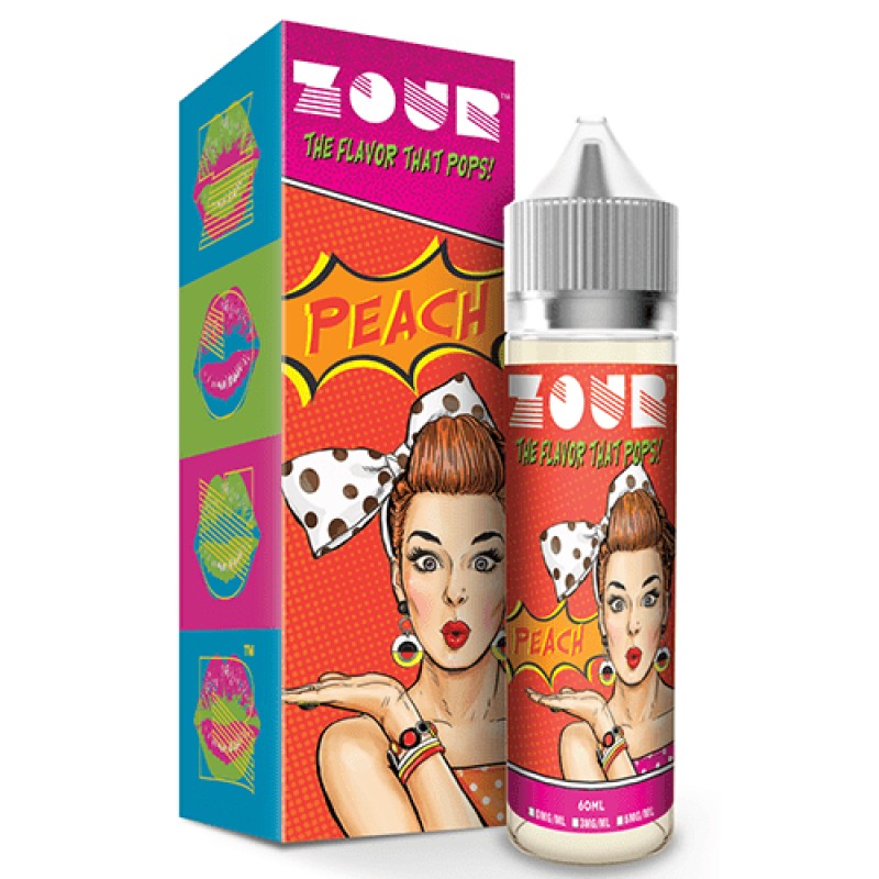 Zour E-liquid Peach 0mg Short Fill - 50ml