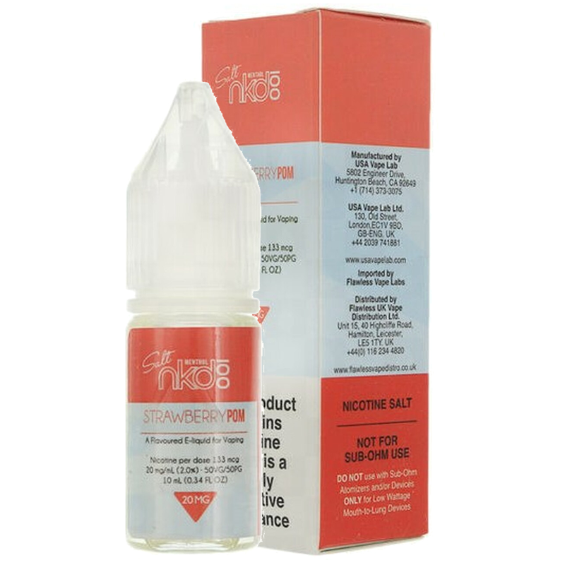 Naked 100 Strawberry Pom 10ml Nic Salt