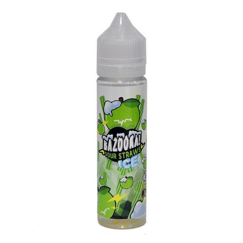 Bazooka Sour Straws: Apple Ice Short Fill 0mg - 50...