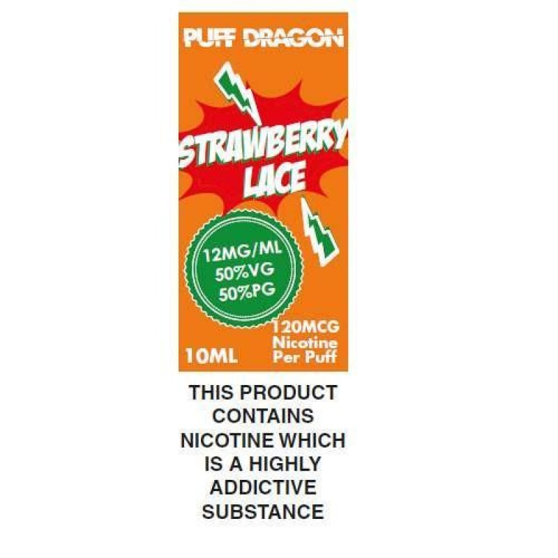 Puff Dragon Strawberry Lace E-Liquid - 10ml