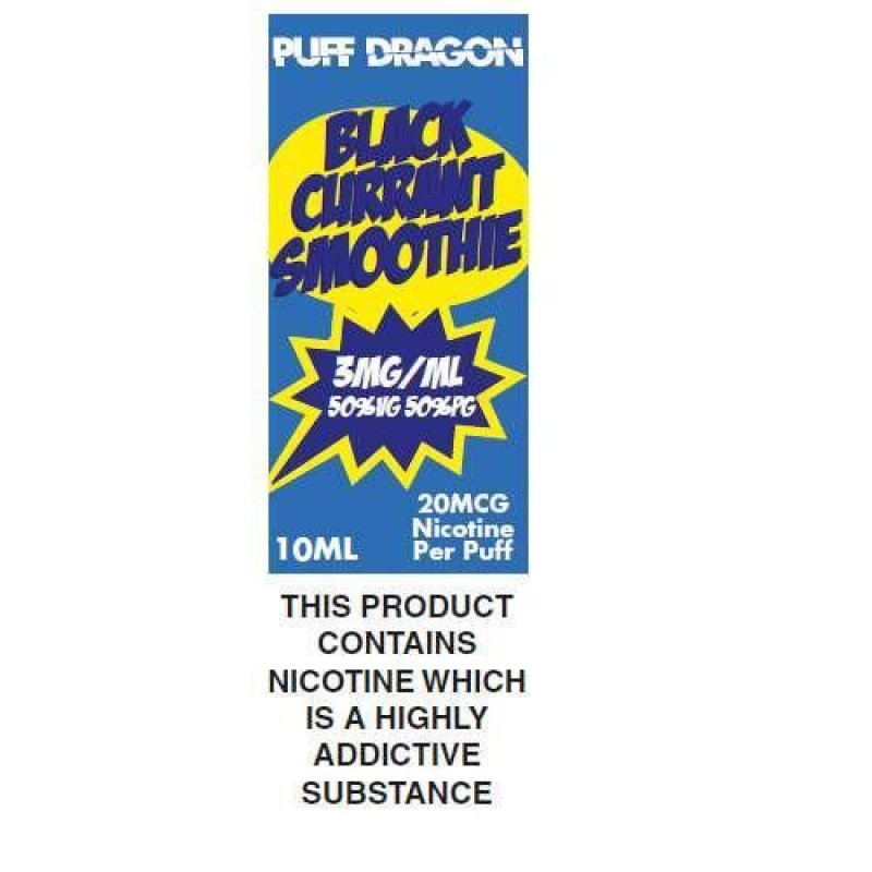 Puff Dragon Blackcurrant Smoothie E-Liquid - 10ml