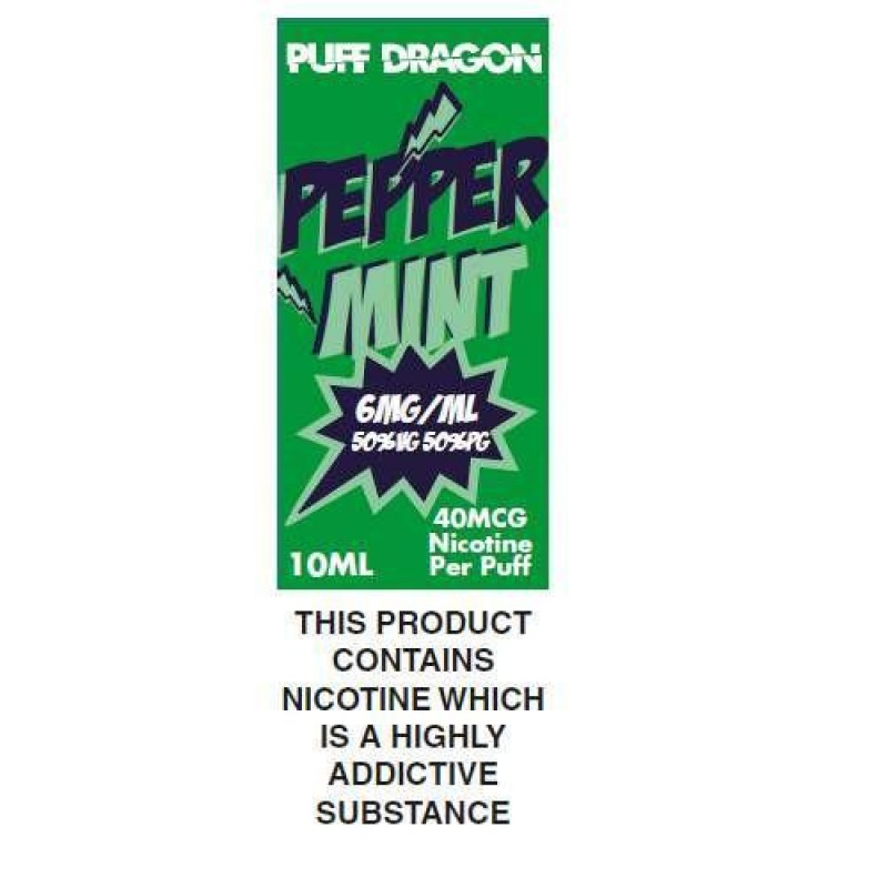 Puff Dragon Peppermint E-Liquid - 10ml