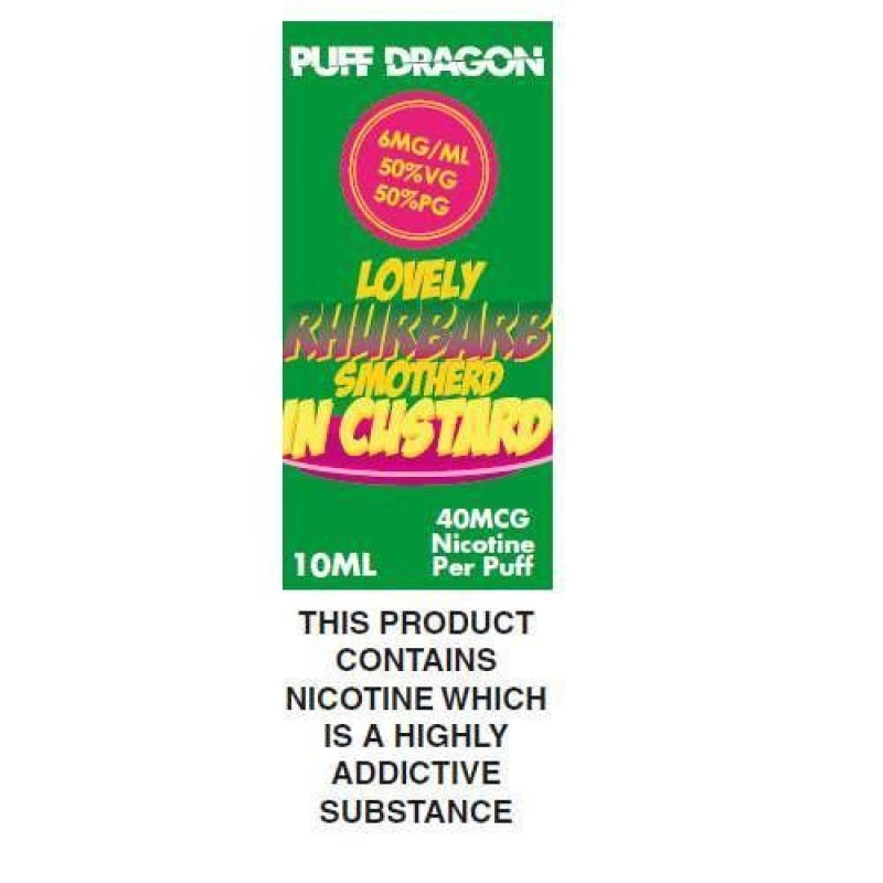 Puff Dragon Rhubarb & Custard E-Liquid - 10ml