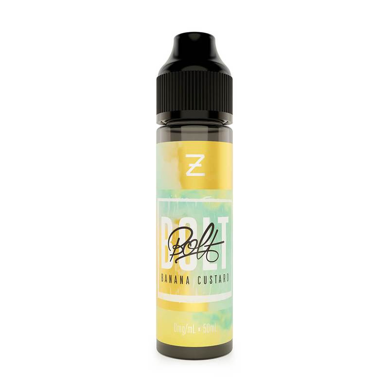 Zeus Juice Bolt: Banana Custard 0mg 50ml Short Fil...