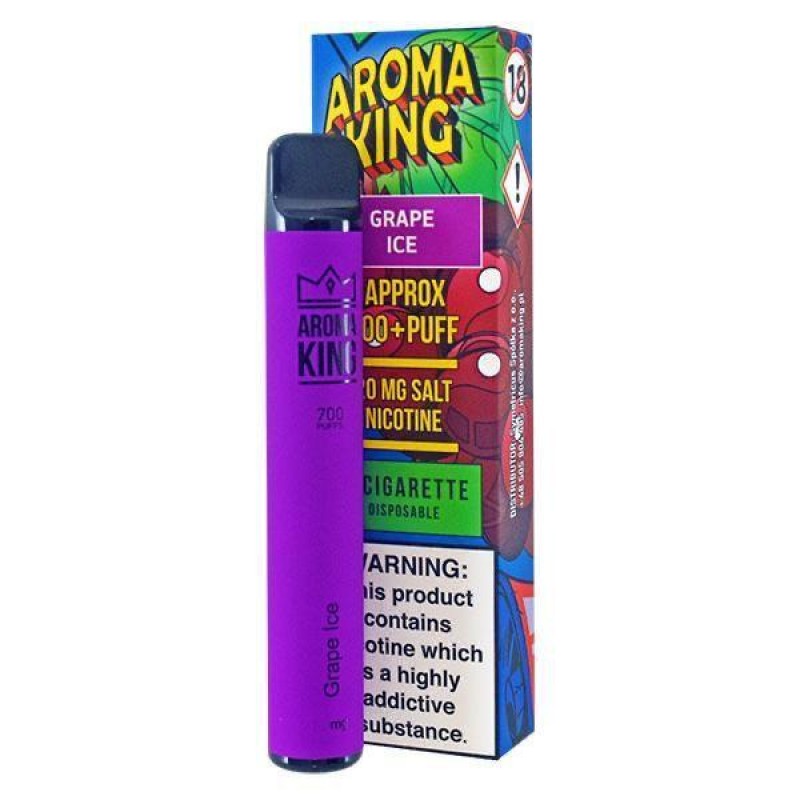 Aroma King Disposable Vape Device Grape Ice 2ml